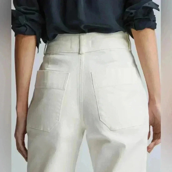 Everlane NWT Womens Organic Cotton straight Leg Pants in Bone Size 10 - Picture 9 of 10